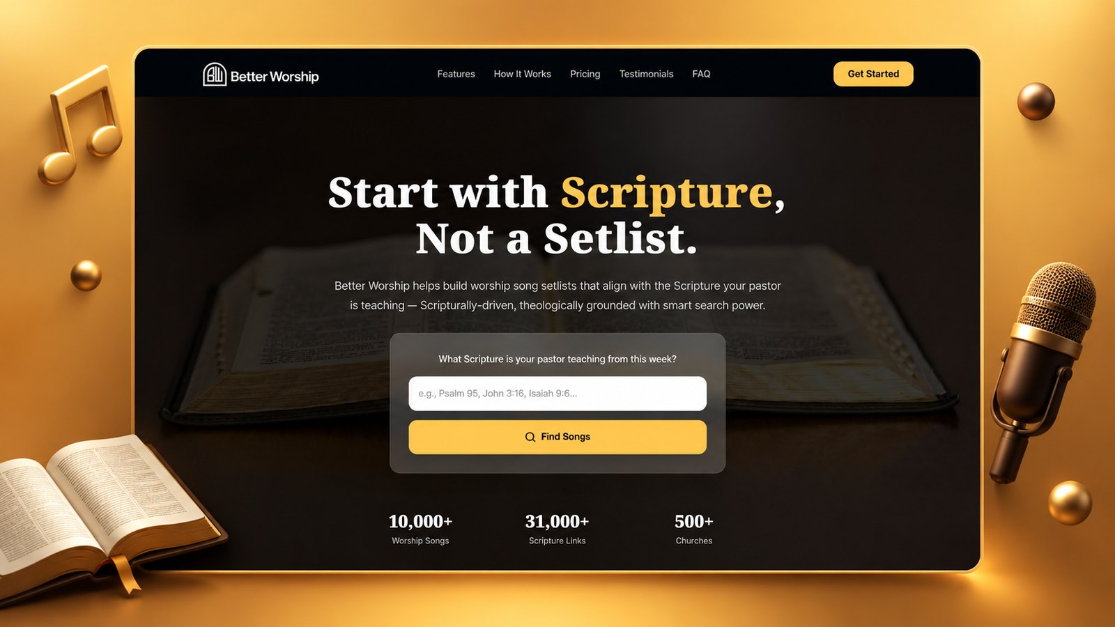 Better Worship website