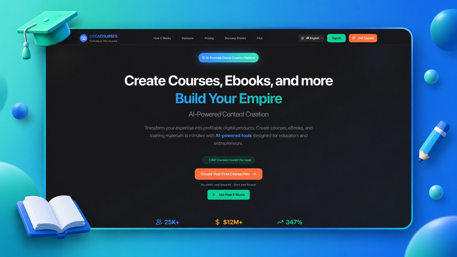 CreaCourses website
