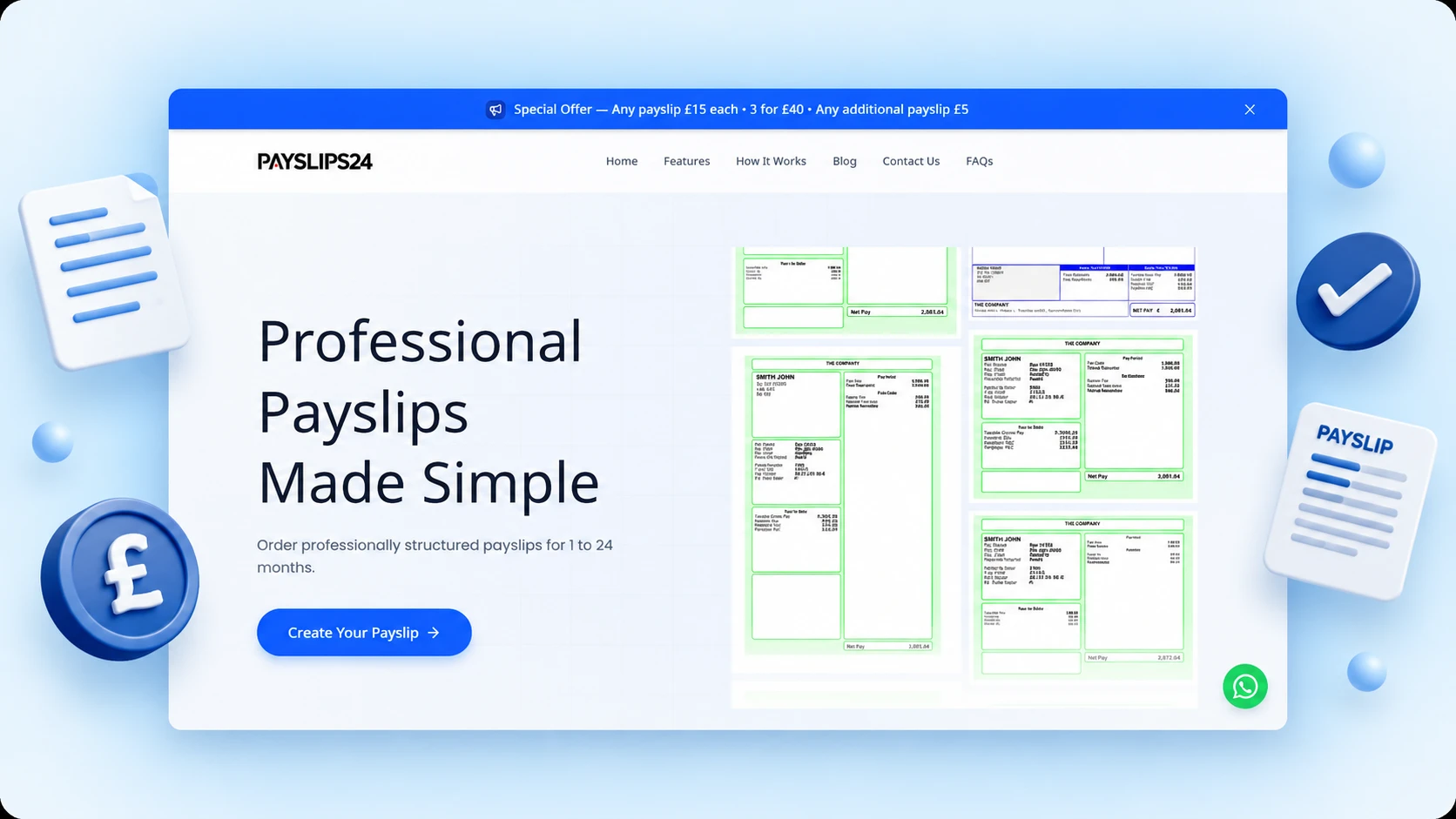 Payslips24 product preview