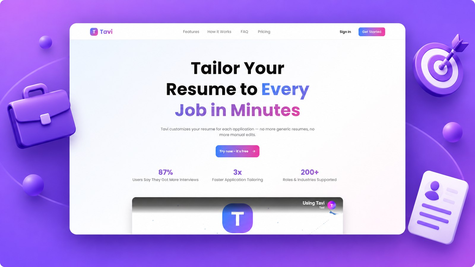 We Are Tavi website