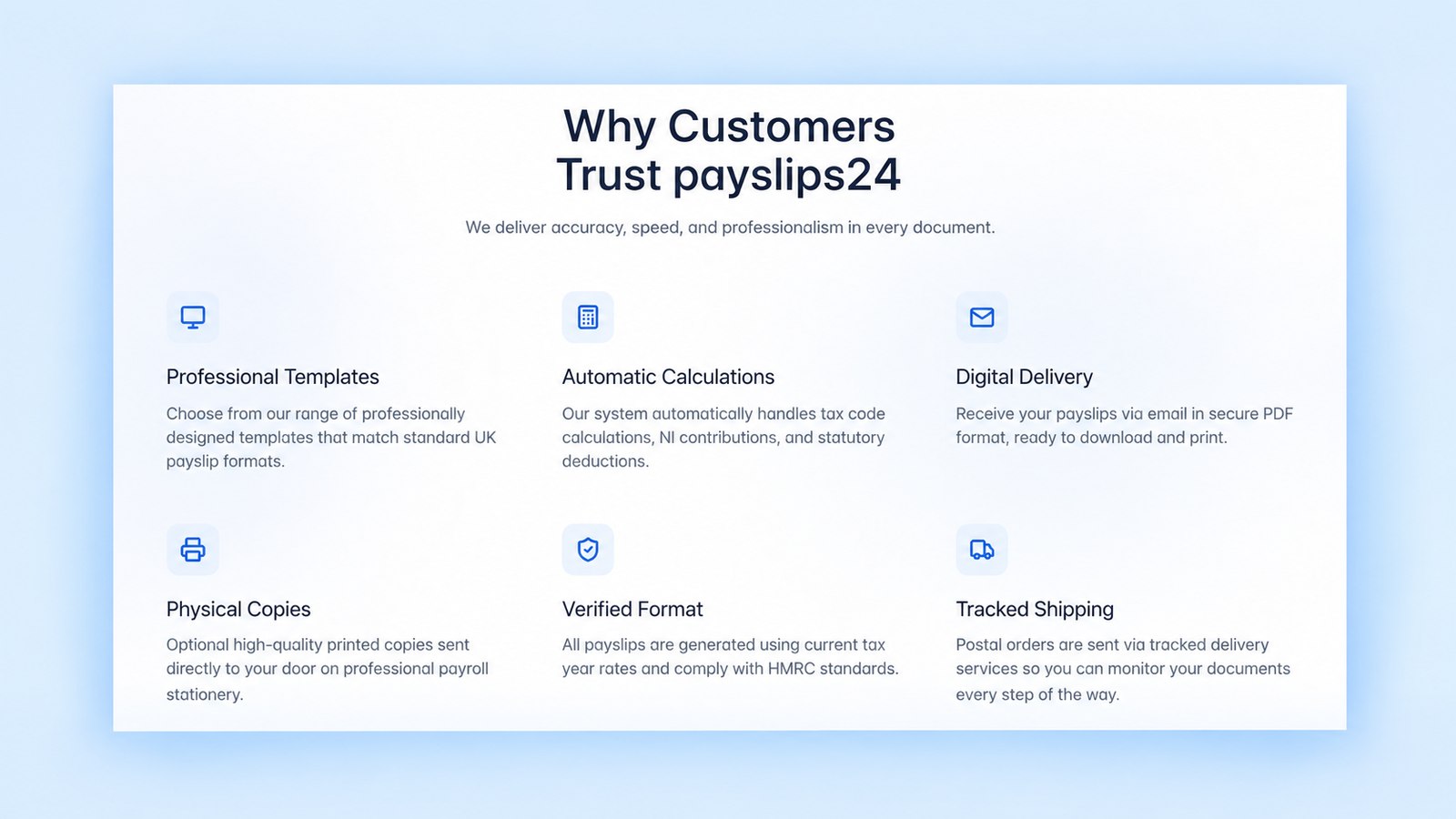Six Reasons Customers Trust It — Payslips24